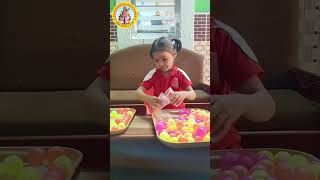 Glass and Ball Activity maabhagwatischool activity kids school motorskill kindergarten kota [upl. by Prochora]