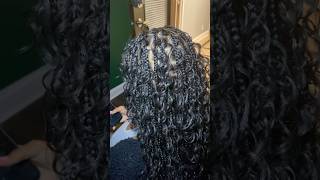 Before amp After Boho Knotless Curls Butt Length 4C Hair💚 protectivestyles protectivestyling [upl. by Sokim]