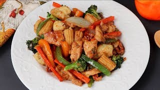 চাইনিজ চিকেন এন্ড ভেজিটেবল স্ট্যার ফ্রাই  Chicken amp Veggie Stir Fry  Bangla Vegetable Recipe [upl. by Niawd]