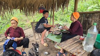 The orphan boy and his grandmother weaved baskets to trap fish and cooked fish to improve their meal [upl. by Atnom794]