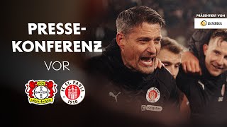 Die Pressekonferenz vor dem Spiel bei Bayer 04 Leverkusen  Präsentiert von LichtBlick [upl. by Daphne]