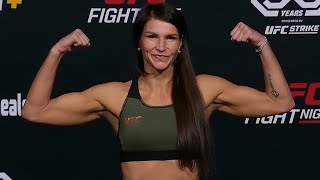 Stephanie Egger and Luana Santos  Official Weighins  UFC Fight Night Thompson vs Neal [upl. by Suirred]