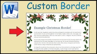 How to create your own custom border in Word [upl. by Madalena534]