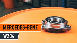 How to change rear wheel bearing MERCEDESBENZ C W204 TUTORIAL  AUTODOC [upl. by Yesnikcm]