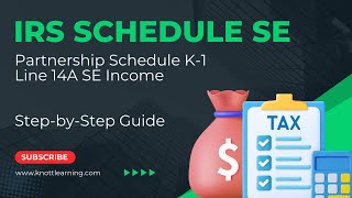 Partnership SelfEmployment Taxes Schedule SE  StepbyStep Tutorial with Examples [upl. by Eniak669]