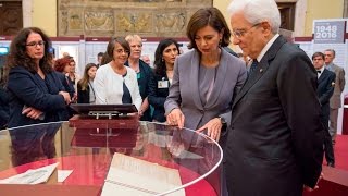 Mattarella alla mostra quot1946 Lanno della svoltaLe donne al votoquot [upl. by Pachton693]