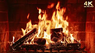 🔥 Crackling Fireplace Burning  Cozy 4K Christmas Fireplace Ambience [upl. by Vanda847]