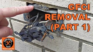 How to Install an Outdoor GFCI Electrical Outlet Part 1  Remove the Old Receptacle [upl. by Orimisac]