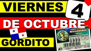 Resultados Sorteo Loteria Viernes 4 Octubre 2024 Loteria Nacional Panama Gordito Zodiaco Septiembre [upl. by Alidis]