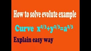 Evolute example explaining easily and simple method PART5 [upl. by Ditmore491]