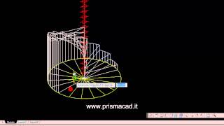 Corso AutoCAD  Costruire una scala a chiocciola 3D helix stairs  Architettura [upl. by Aicilaanna878]