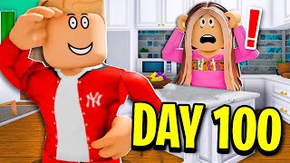 I Survived 100 DAYS In EX BOYFRIENDS House Roblox [upl. by Tina531]