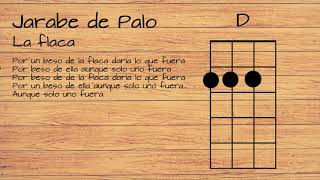 Jarabe De Palo  La Flaca UKELELE TUTORIAL CON LETRA [upl. by Guimar]