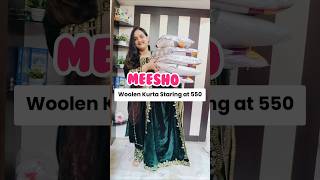 Meesho woolen kurta sets shorts youtubeshorts meesho trending viralvideo woolenkurtis winter [upl. by Pliam]