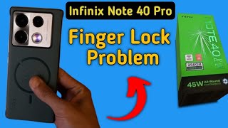 fingerprint sensor not working infinix note 40 Pro how to fix fingerprint problem in infinix note 4 [upl. by Eetnod]