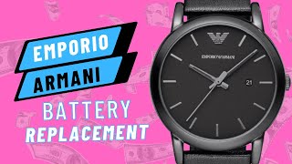 Emporio Armani Battery Replacement  Emporio Armani Watch Mens  Armani Watch Battery  DIY [upl. by Calie625]