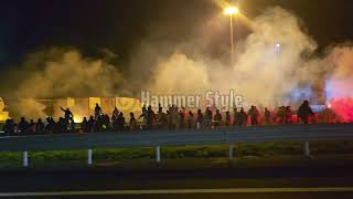 Tifosi Lecce in autostrada a Teano Ovest fumogeni e petardi allautogrill [upl. by Giglio822]