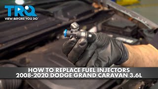 How to Replace Fuel Injectors 20082020 Dodge Grand Caravan 36L [upl. by Borg]