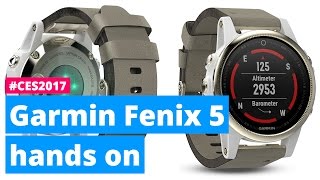 Garmin Fenix 5 preview al CES 2017  Hardware Upgrade [upl. by Ylhsa]