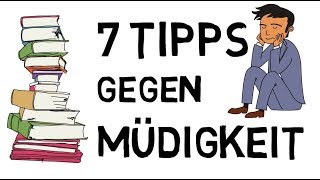 MÜDIGKEIT bekämpfen  7 Tipps zum wach werden [upl. by Ardnaiek]