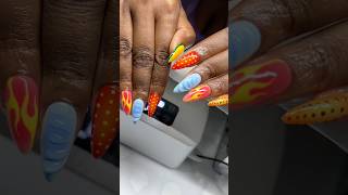 NAIL VLOG Colorful gel x nail set gelx gelxnails miaminails browardnails naildesigns [upl. by Sontich]