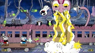 CUPHEAD Coop Boss Fight 17  Phantom Express NO DAMAGE [upl. by Oiramaj]