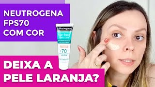 Resenha Protetor solar com cor Neutrogena Derm Care FPS70 Pele Clara – Fica laranja PELE OLEOSA [upl. by Lance]