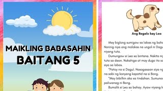 MAIKLING BABASAHIN PARA SA IKALIMANG BAITANG GRADE 5  INSTRUCTIONAL READING MATERIALS [upl. by Leuqram325]