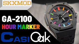 Installation Tutorial  quotCasioakquot Hour Marker for GA2100 Modding Kits by SKXMOD [upl. by Eirameinna]