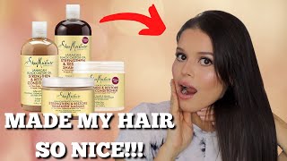 Shea Moisture Jamaican Black Castor Oil for FINE THIN HAIR  Hair growth products NOLOW POO [upl. by Aiynat]