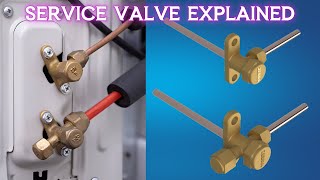 Service Valve Explained  Animation  HVAC  Air Conditioning [upl. by Lytle]