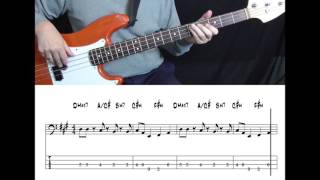 Earth Wind amp Fire  September Bass cover with tabs in video [upl. by Hayifas638]