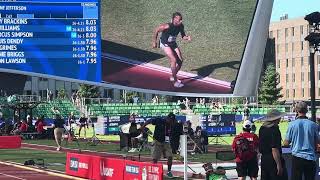 Men’s Long Jump Qualifying US Olympic Trials 2024 Trumaine Jefferson [upl. by Brink]