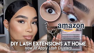 DIY Lash Extensions At Home  AMAZON INDIVIDUAL LASH EXTENSIONS TUTORIAL  Calailis Lashes [upl. by Lenor]