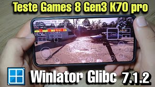 Teste Games Winlator Glibc 712 PC Games on Android SD 8gen3 K70 pro [upl. by Datnow]