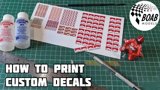 How to print waterslide decals  BOAB Models Tips amp Tricks [upl. by Genesa736]