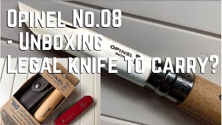 Opinel No08 Folding Knife  Unboxing  UK EDC Knife Law  Wild Camping amp Bushcraft [upl. by Yeta635]