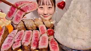 ASMR Fried Steak【Mukbang Eating Sounds】【English subtitles】 [upl. by Sturges125]