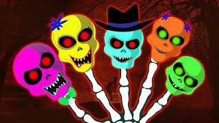 Esqueletos Familia de Dedos Colores  Canciones para niños  Hoopla Halloween Español [upl. by Lars881]