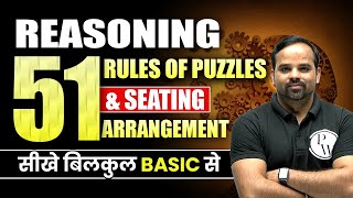 51 RULE OF PUZZLE AND SEATING ARRANGEMENT  SEATING ARRANGEMENT REASONING TRICKS  BY MODI SIR [upl. by Tacy312]