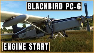 Blackbird  Milviz PC6 MSFS 2020  Turbo Porter  Engine Start Cold amp Dark [upl. by Yrocej]