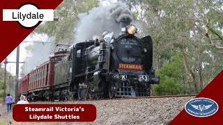 Steamrail Victorias Lilydale Shuttles  ft K153 amp The Tait set [upl. by Ahsele828]