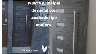 cómo hacer puerta principal de herrería con acabado tipo madera [upl. by Oskar]