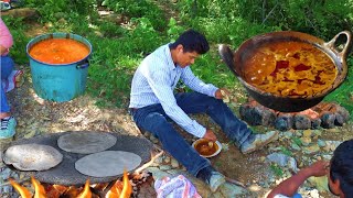 Comer en el CERRO Adobo de Puerco con los TRABAJADORES en la SIEMBRA [upl. by Eicak]