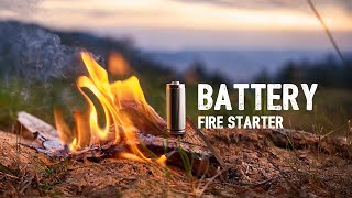 Survive Anywhere Start a Fire with Just a Battery and Gum Wrapper [upl. by Cleres]