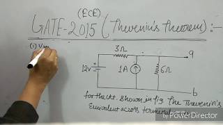 Thevenins theorem Gate 2015ECEEasy stepwise solve [upl. by Anoblav]