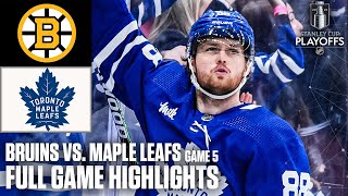 1st Round Boston Bruins vs Toronto Maple Leafs Game 6  Full Game Highlights [upl. by Nonac]