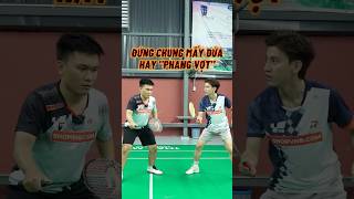 Đánh chung với mấy đứa quotVUA PHANG VỢTquot kiểu badminton vnb caulong shortsvideo shorts [upl. by Anelhtak64]