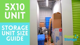 Storage Unit Size Guide 5x10 Unit  How to Pack Your Storage Unit  Green Storage Canada [upl. by Enahsal]