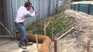 How to install Coir Log Silt Berms by All Stake Supply [upl. by Araccot]